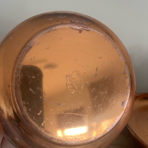 Copper Cream and Sugar Set with Tray - Picture 6 of 9